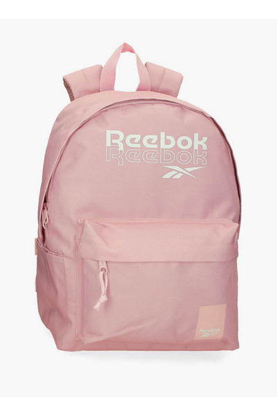 Reebok Logo Print School Backpack with Adjustable Straps and Zip Closure - W ...