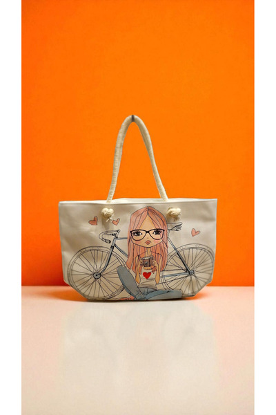 shop حقيبة يد كتف للشاطئ، حقيبة نسائية ملونة وواسعة لجميع الأغراض