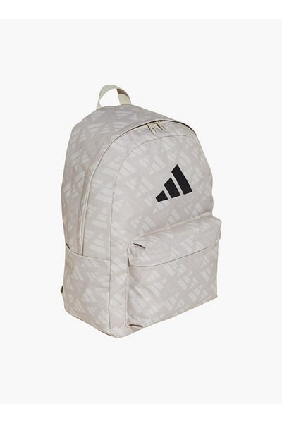adidas Logo Print School Backpack with Adjustable Shoulder Straps and Zip Closure