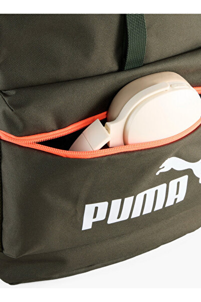 Puma Logo Print School Backpack with Adjustable Shoulder Straps and Side Release Buckle Closure