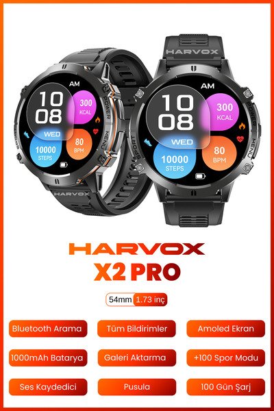 HARVOX Watch X2 Pro Akıllı Saat Iphone Ve Android Tüm Telefonlara Uyumlu