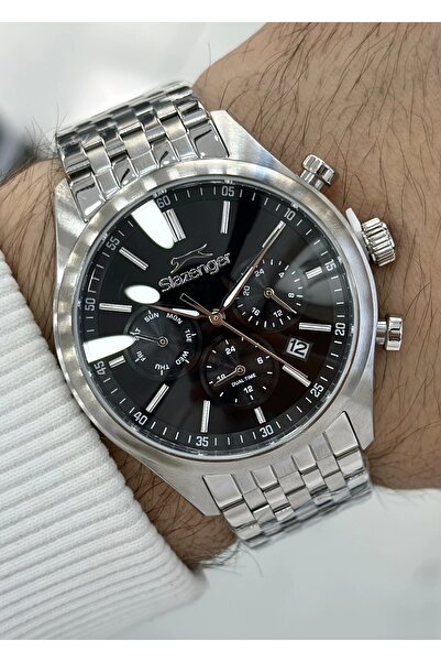 Slazenger Orijinal 2 Yıl Garantili Su Geçirmez Çelik Kordon Fonksiyonlu Erkek...