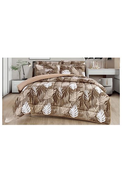 Mark Double bed sheet with a floral pattern, reversible design, to give you a refreshing summer with microfiber materials, size 220*240 cm