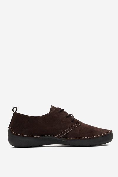 Dericlub Women's Comfort Casual Shoes Real Nubuck Leather Br 44184 Nubuck Brown
