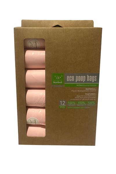 Nunbell 12 Rolls of Dog Poop Bags
