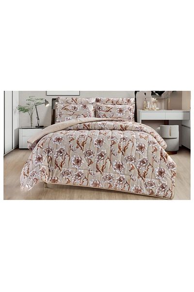 Mark Double bed sheet with a floral pattern, reversible design, to give you a refreshing summer with microfiber materials, size 220*240 cm