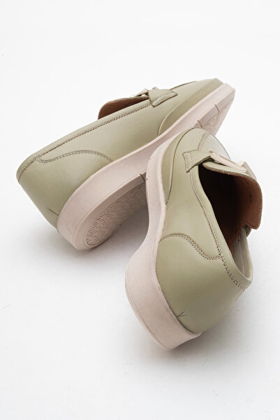 Dericlub Women's Orthopedic Buckle Casual Loafer Shoes Real Leather Cr 2202 Water Green