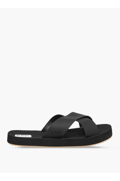 Lee Cooper Men's Logo Detail Cross Strap Flip Flops