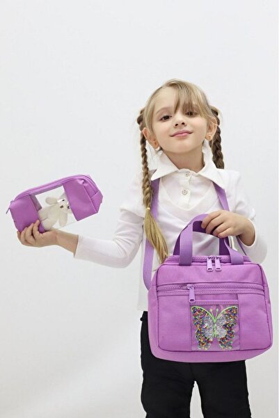 katun's store Kız Çocuk 3'lü Okul Çantası Takımı / Geniş İç Hacim, Dayanıklı, Hafif ve Sağlıklı