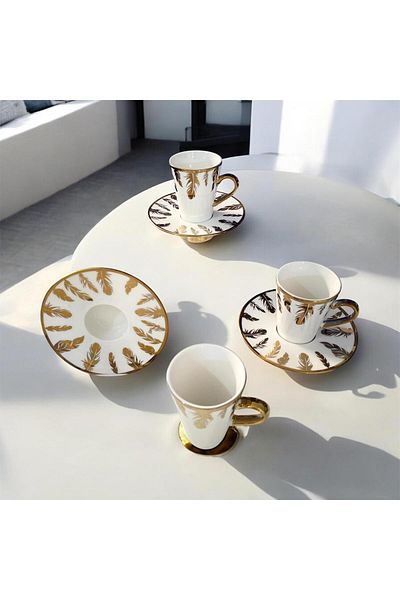 partridge store Kosova Gilded Coffee Cup Set of 6