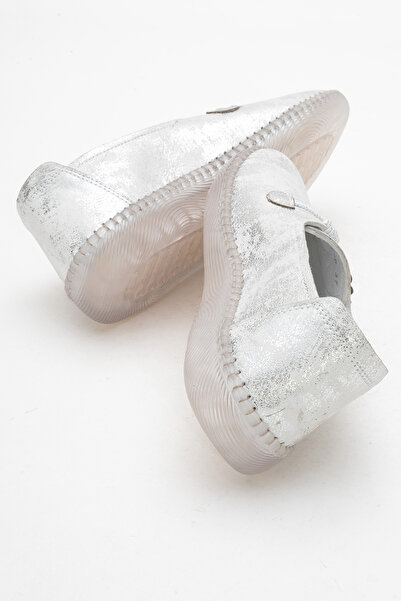 Dericlub Women's Comfortable Sole Comfort Shoes Real Leather Cr 2730 Ice Gray