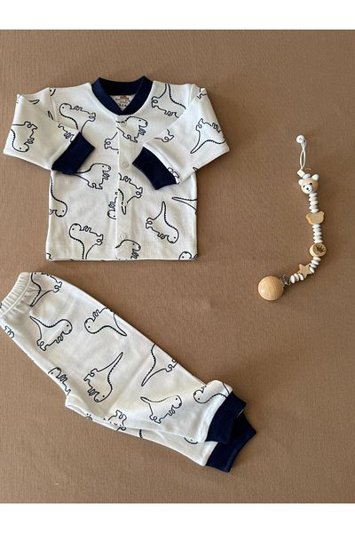 EM&FA TEKSTİL Double Set Pacifier Strap Set