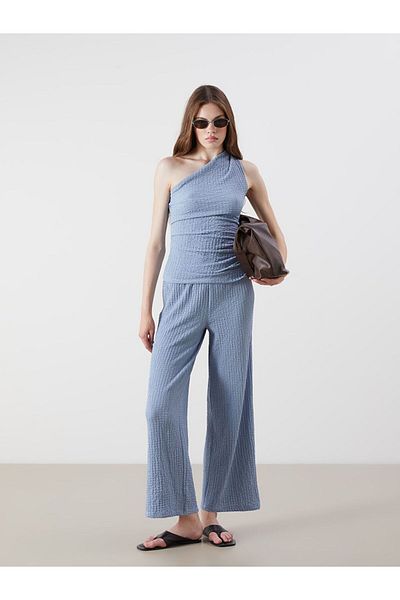 LC Waikiki Xside Women's Textured Pants with Elastic Waist