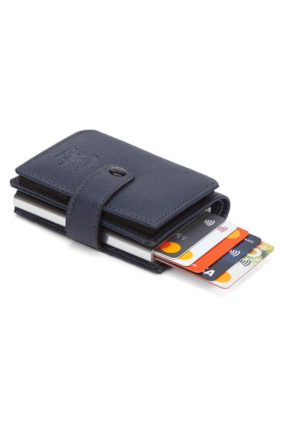 Newish Men's Accordion Mechanism Card Holder and Wallet
