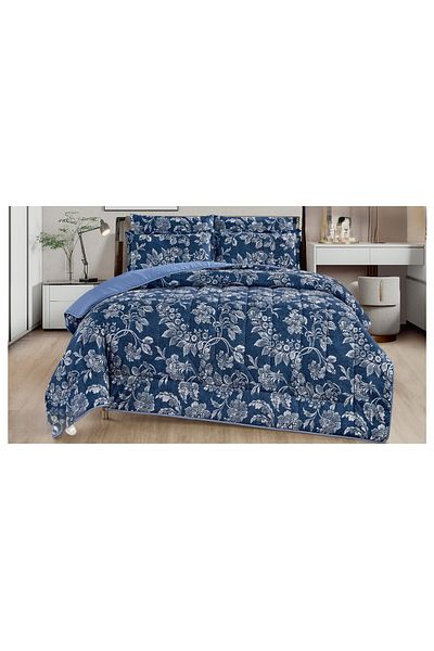 Mark Double bed sheet with a floral pattern, reversible design, to give you a refreshing summer with microfiber materials, size 220*240 cm