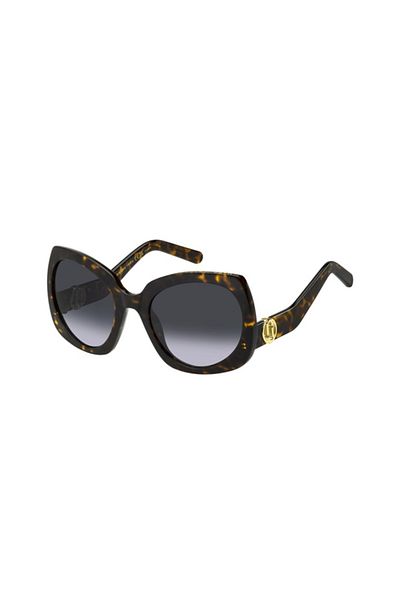 Marc Jacobs Women's Sunglasses Square Big Marc 808 086 Havana Coffee Frame Smoked Gradient Uv400 Glass