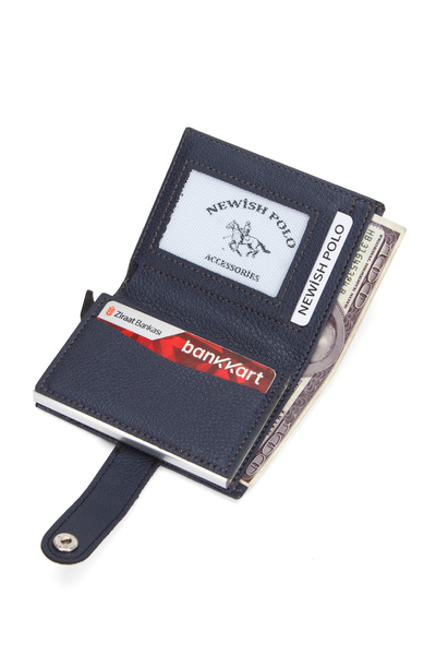 Newish Men's Accordion Mechanism Card Holder and Wallet