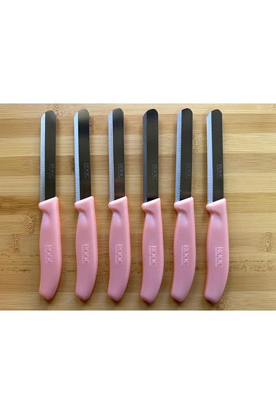 Rooc Set of 6 Ultra Sharp Blue Knives – 22 cm 100% Guaranteed Stainless Steel