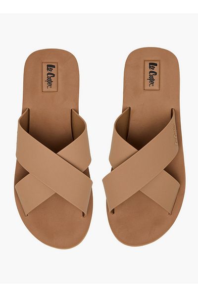 Lee Cooper Men's Logo Detail Cross Strap Flip Flops