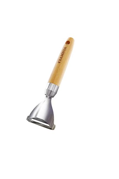 Bambua Vegetable or fruit peeler Bambua, steel, bamboo, silver, natural