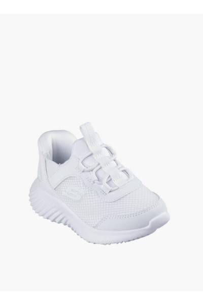 SKECHERS حذاء باوندر المدرسي سهل الارتداء للأولاد - 403822N-WHT