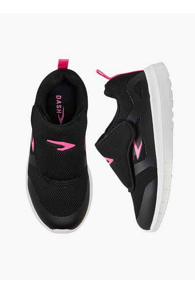 Dash Girls Textured Sports Shoes with Hook and Loop Closure