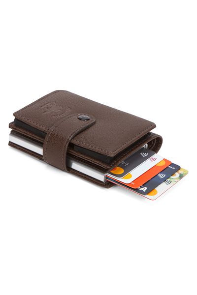 Newish Men's Accordion Mechanism Card Holder and Wallet