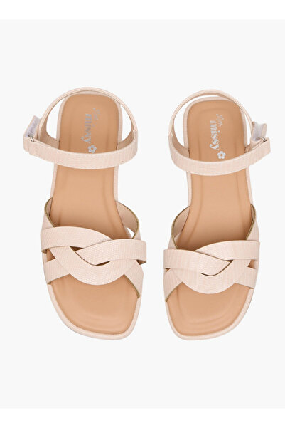 Little Missy صندل بناتي بحزام مع إغلاق بخطاف وحلقة