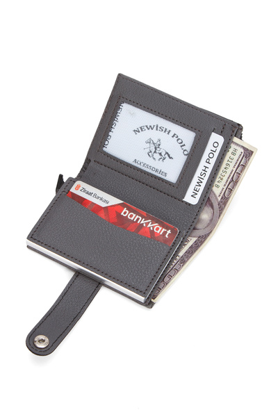 Newish Men's Accordion Mechanism Card Holder and Wallet