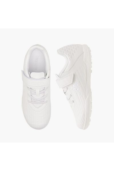 Kappa Boys' Logo Embossed Football Shoes with Hook and Loop Closure