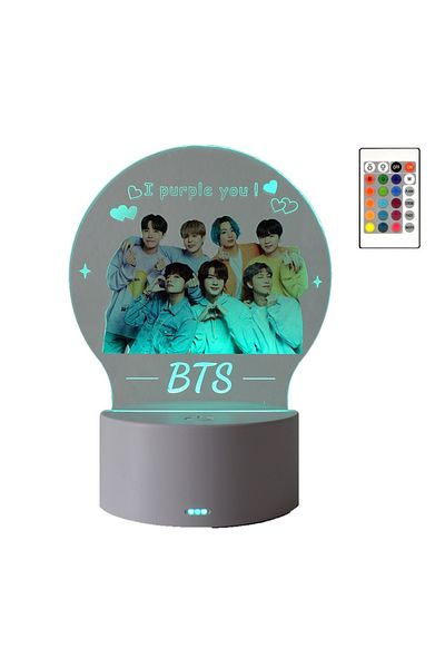 OEM LED Night Light, BTS, 16 Colors, with remote control, USB Power or 3 AA batteries