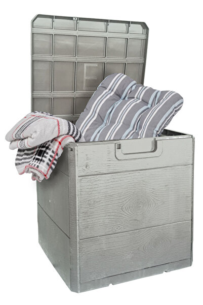 Binbirreyon Kapaklı Bahçe Depolama Sandığı Bahçe Dolabı Plastik 90Lt 50x45x50cm AA086