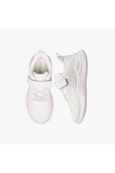 Kappa Girls' Logo Print Sport Shoes with Hook and Loop Closure