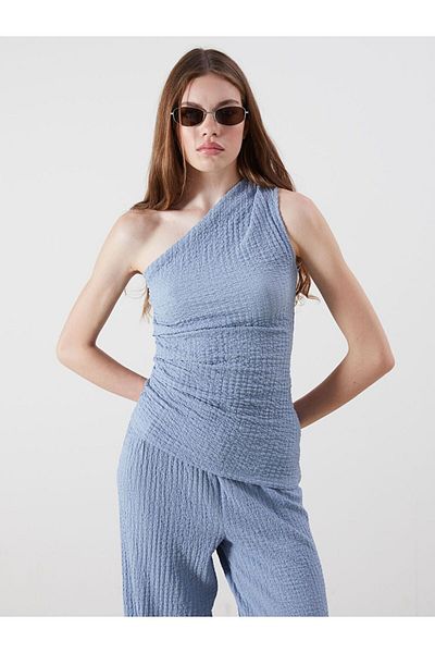 LC Waikiki Xside One Shoulder Gathered Blouse