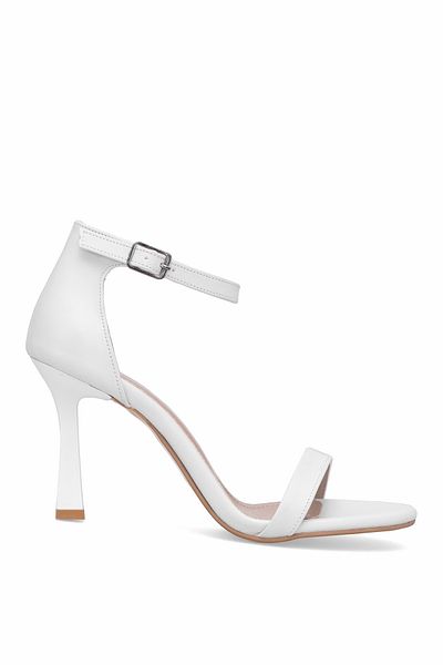 Ayakkabı Fuarı Elit Mst1253C Women's Classic Heeled Shoes White
