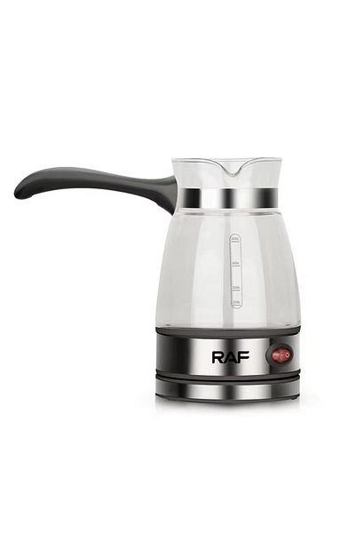 raf Electric Coffee Maker, R125, 650W, 500ml, 650W, Black/White, Glass Container - Black