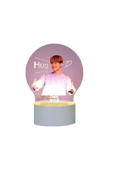 ILUMISHOP LED Night Light, Jimin BTS, 7 Colors, Ambient Light, USB Power or 3 AA Batteries