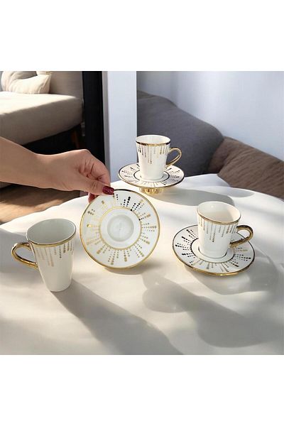 partridge store Kosova Gilded Coffee Cup Set of 6