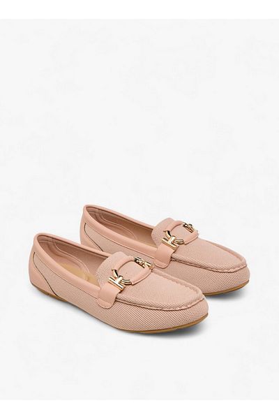 Le Confort Women Textured Slip-On Comfort Loafers with Metal Trim