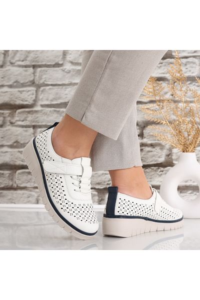 MODA STİL Women's Casual White Shoes Made of Eco-Leather Ranva, 37