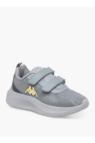 Kappa Boys' Logo Print Sports Shoes with Hook and Loop Closure