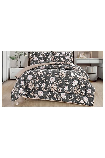 Mark Double bed sheet with a floral pattern, reversible design, to give you a refreshing summer with microfiber materials, size 220*240 cm