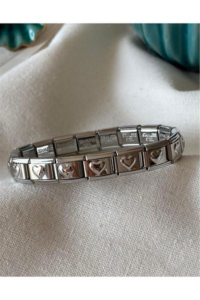 ÖNKÜTAKI Heart Model Steel Nomi Bracelet
