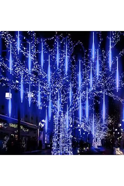 divendi-ro Christmas Lights Set with 8 Meteors, 4m Installation Length, 50 cm Meteor Length, Warm White