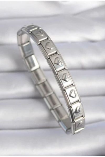 ÖNKÜTAKI Heart Model Steel Nomi Bracelet