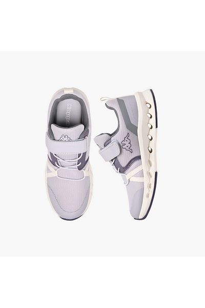 Kappa Girls' Logo Print Sports Shoes with Hook and Loop Closure