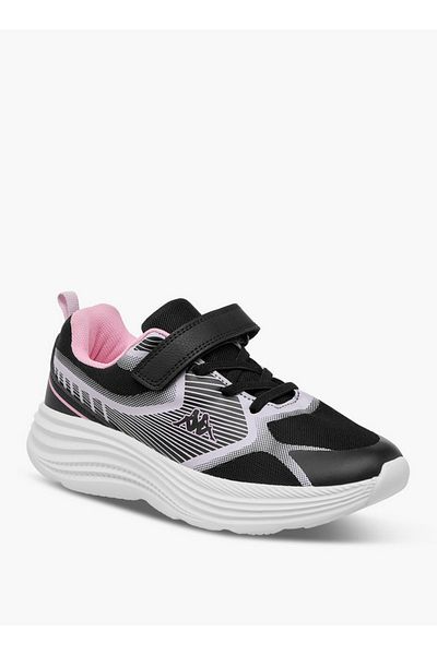 Kappa Girls' Printed Sports Shoes with Hook and Loop Closure