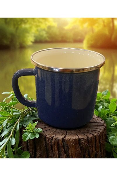 SEYFİKİRTASİYE 9 cm Enamel Tumble Cup Stainless Camping Cup