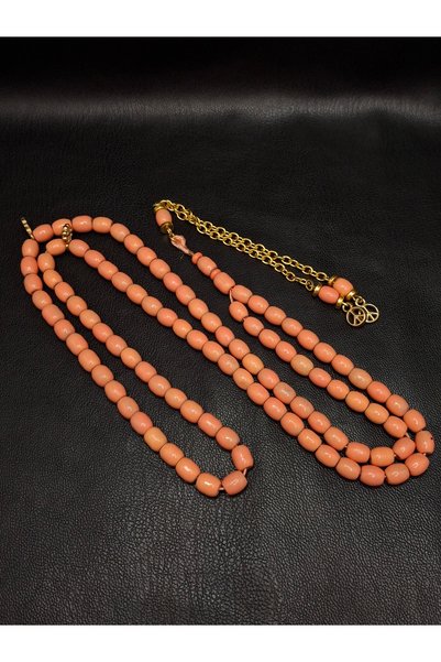 Han Ticarethane Special 99 Model Natural Mediterranean Coral Stone Prayer Beads