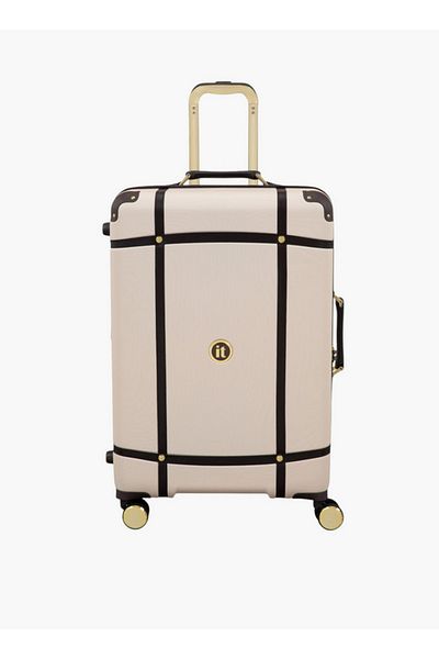 IT Solid Hardcase Trolley Bag with Retractable Handle and Zip Closure - 28 Inches Check-In Bag